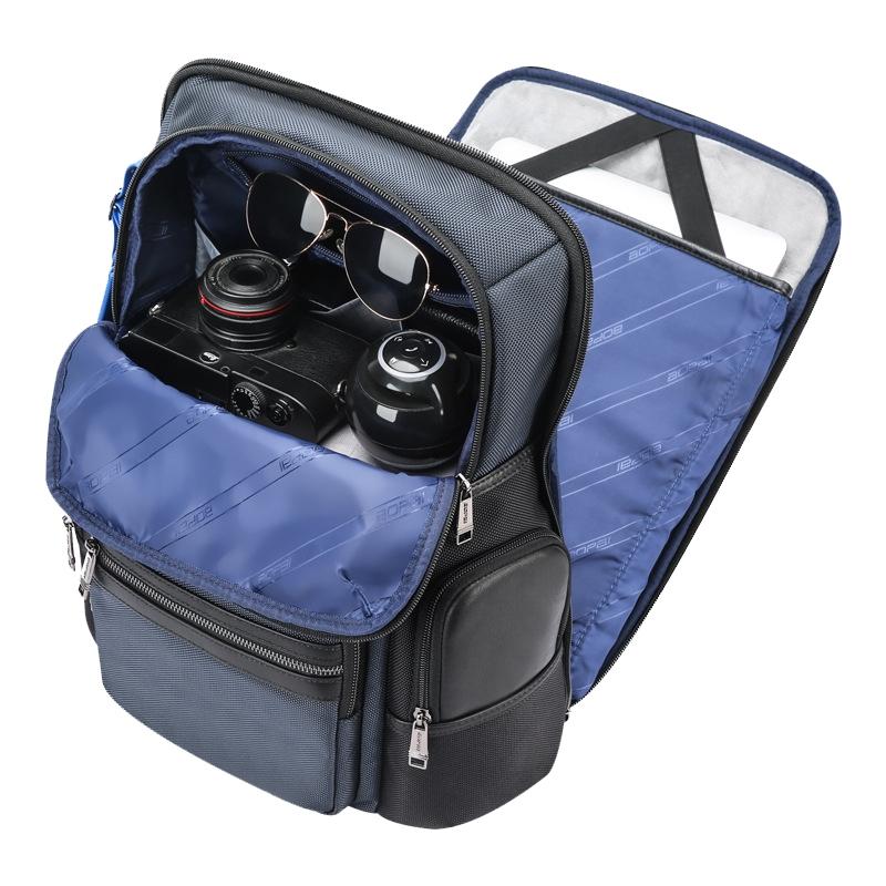 Multifunctional Usb Business Backpack - Anti-theft Navy Blue