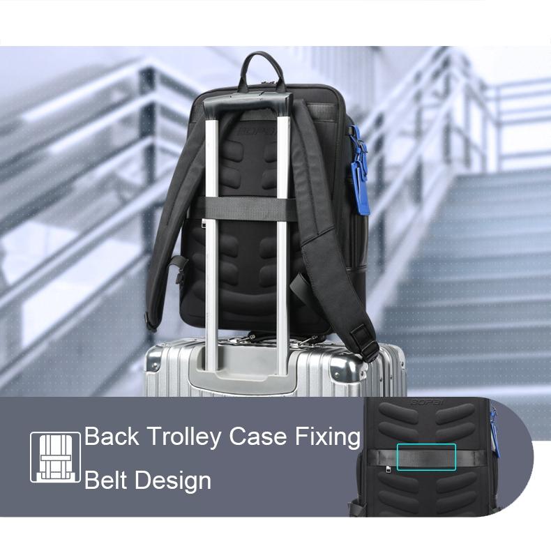 Multifunctional Usb Business Backpack - Anti-theft Navy Blue