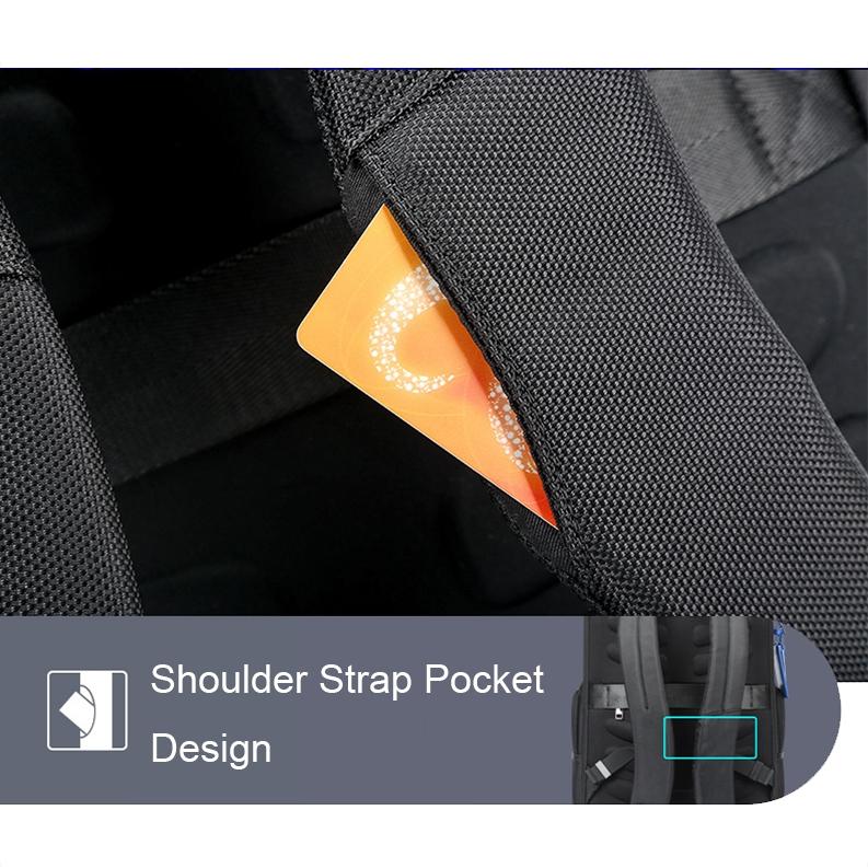 Multifunctional Usb Business Backpack - Anti-theft Navy Blue