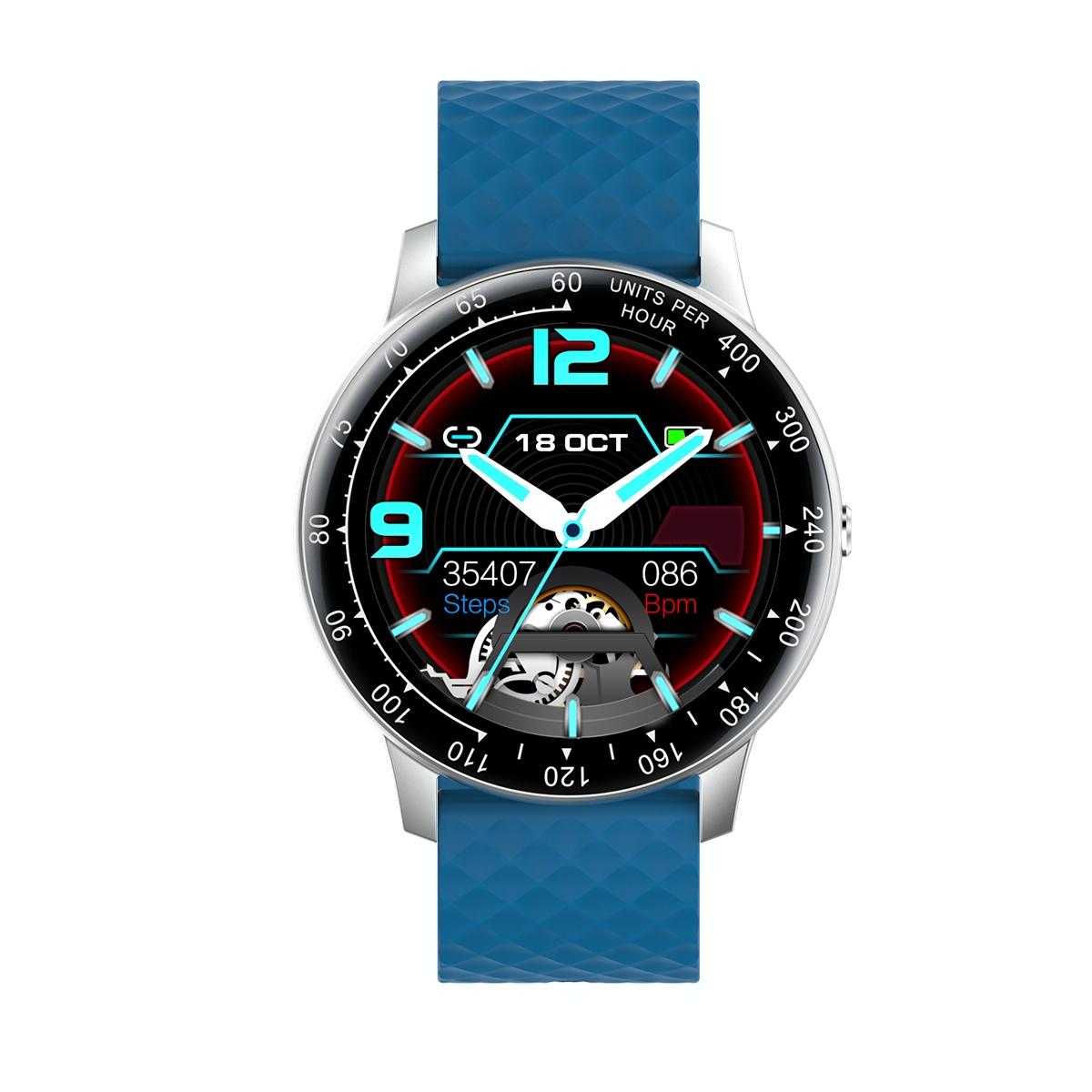 1.75 Inch Hd Round Screen Silicone Strap Smart Sports Watch - Black