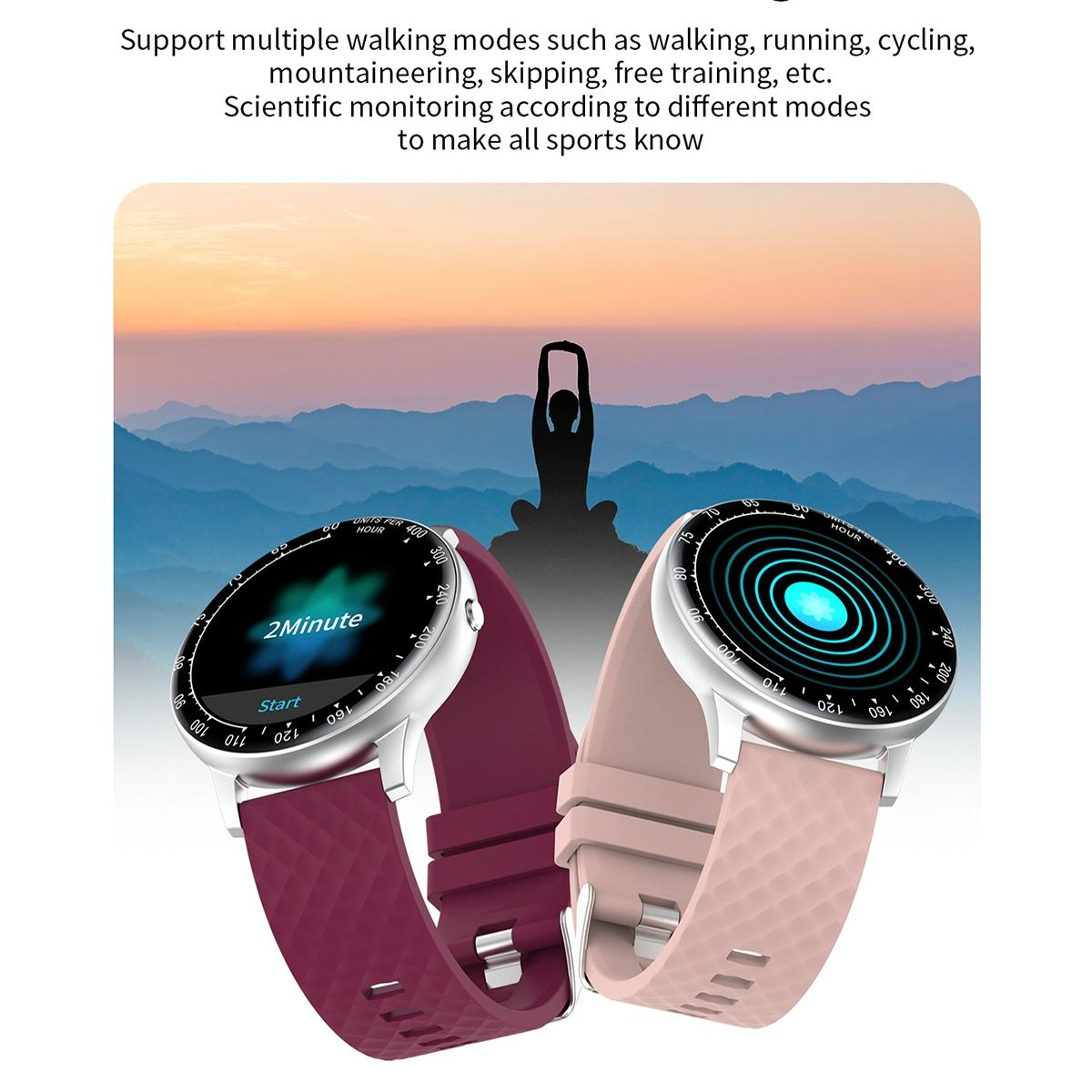 1.75 Inch Hd Round Screen Silicone Strap Smart Sports Watch - Black
