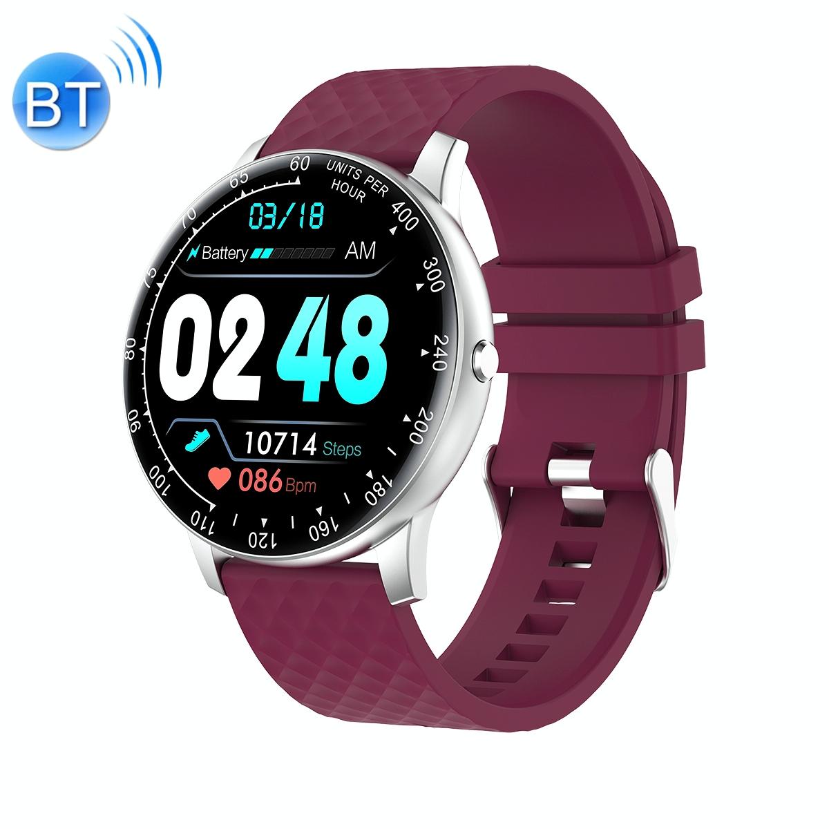 1.75 Inch Hd Round Screen Silicone Strap Smart Sports Watch - Black