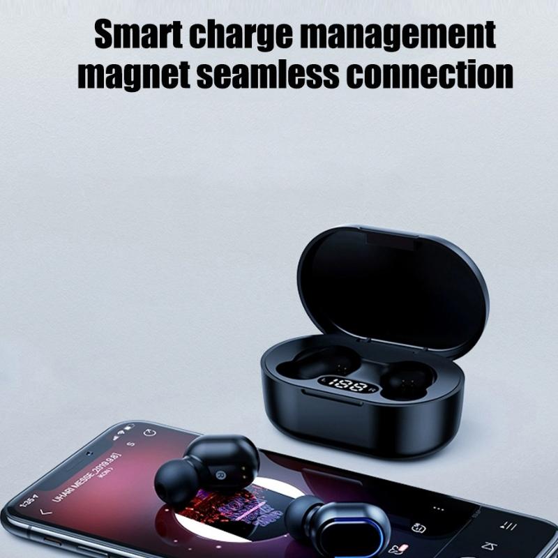 Waterproof Tws Bluetooth 5.0 In-ear Headphones for Sports - Black