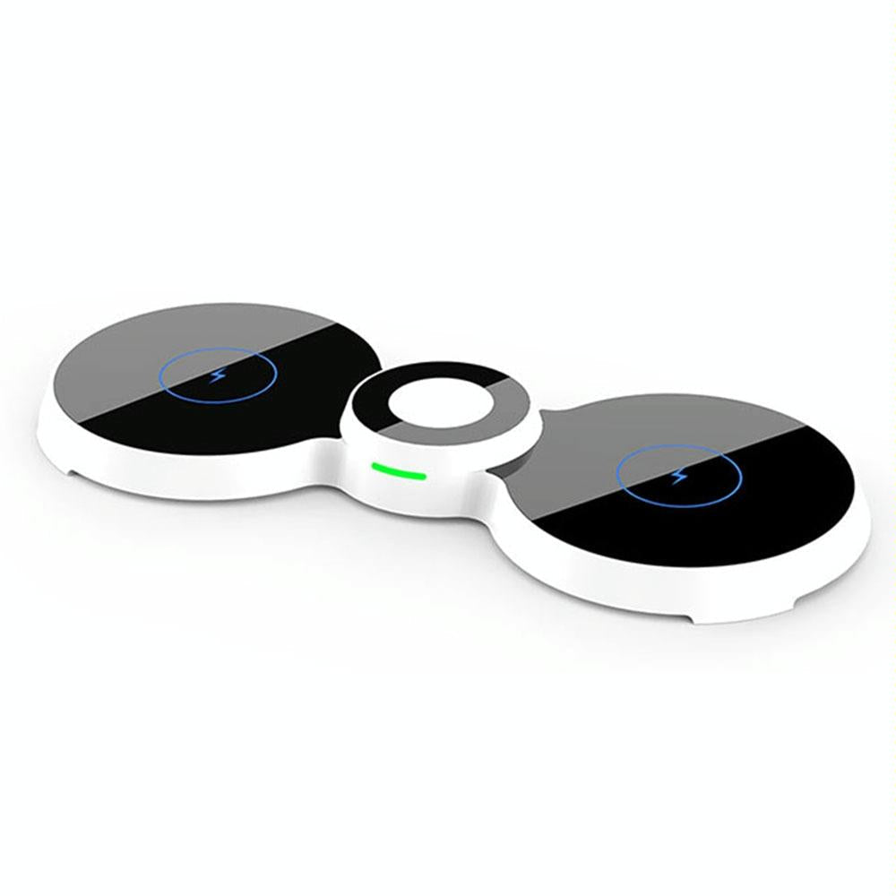 15W 3 In 1 Magnetic Wireless Charger For Phones Watch & Airpods - Black