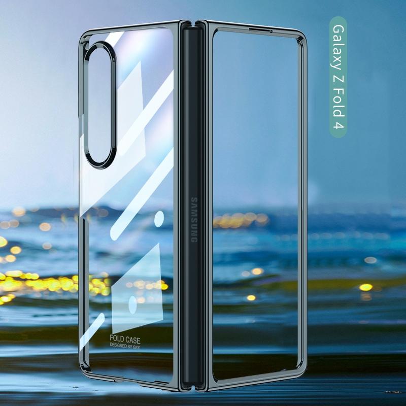 For Samsung Galaxy Z Fold4 5G Electroplated Full Coverage Case - Black