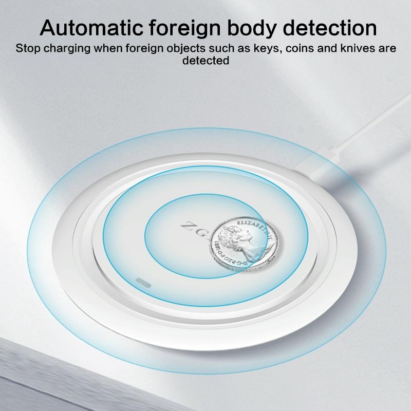 15W Desktop Wireless Charging Pad - Black