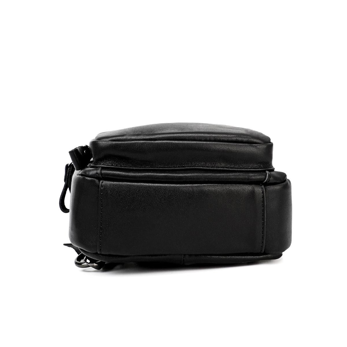 Retro Leather Chest Bag For Men - Coffee