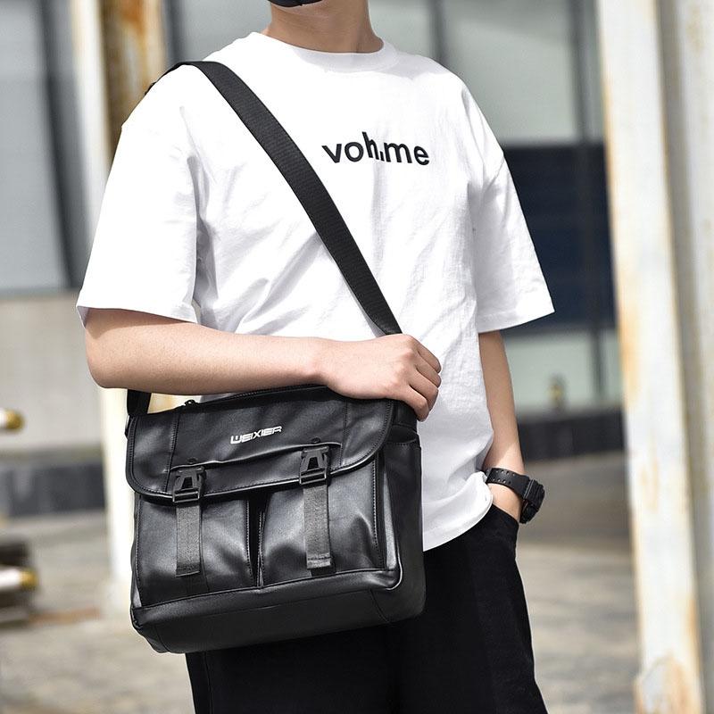 Large Capacity Business Messenger Bag For Men - Black