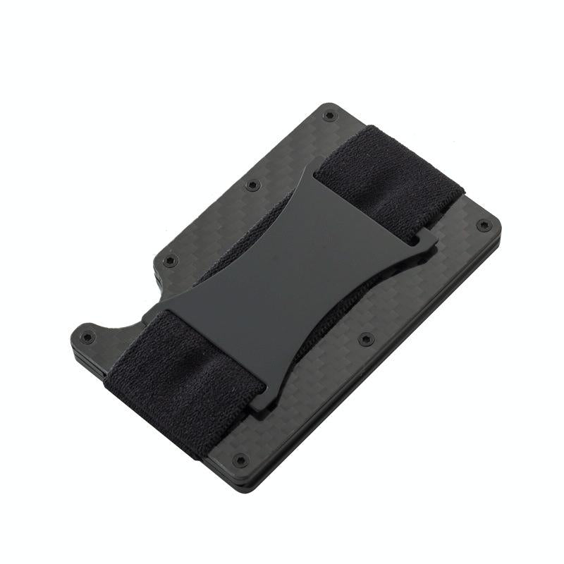 Carbon Fiber Rfid Card Holder - Secure & Stylish - Black