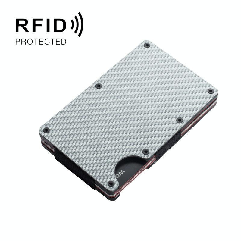 Carbon Fiber Rfid Card Holder - Secure & Stylish - Black