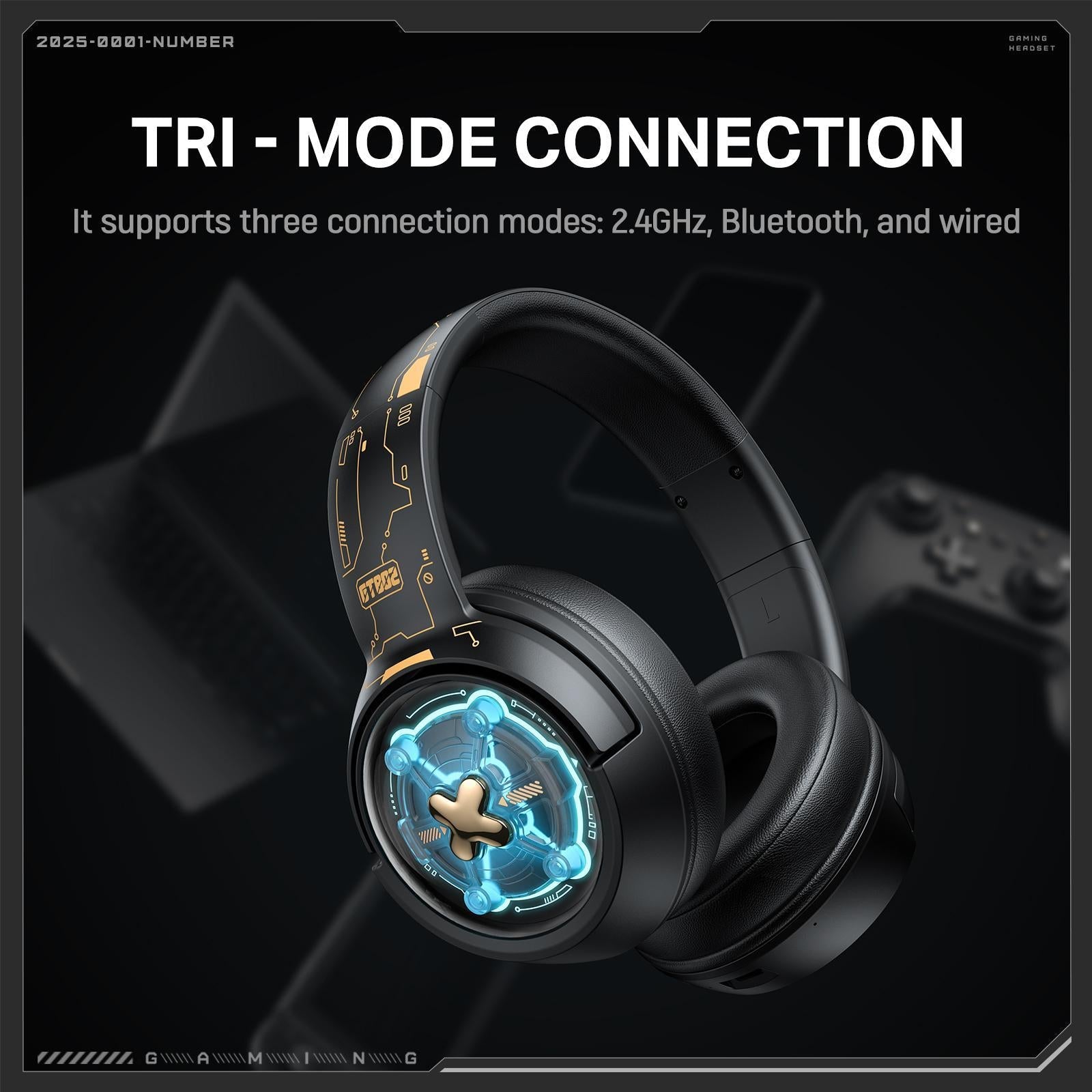 Wireless Gaming Headset Onikuma Gt802 - Black