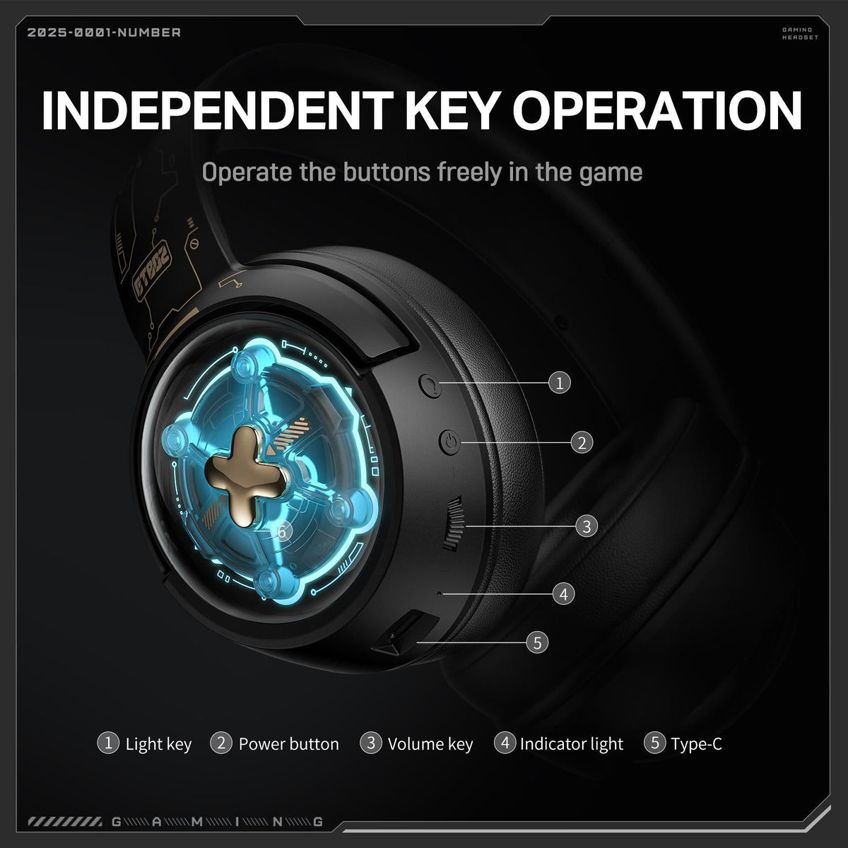 Wireless Gaming Headset Onikuma Gt802 - Black