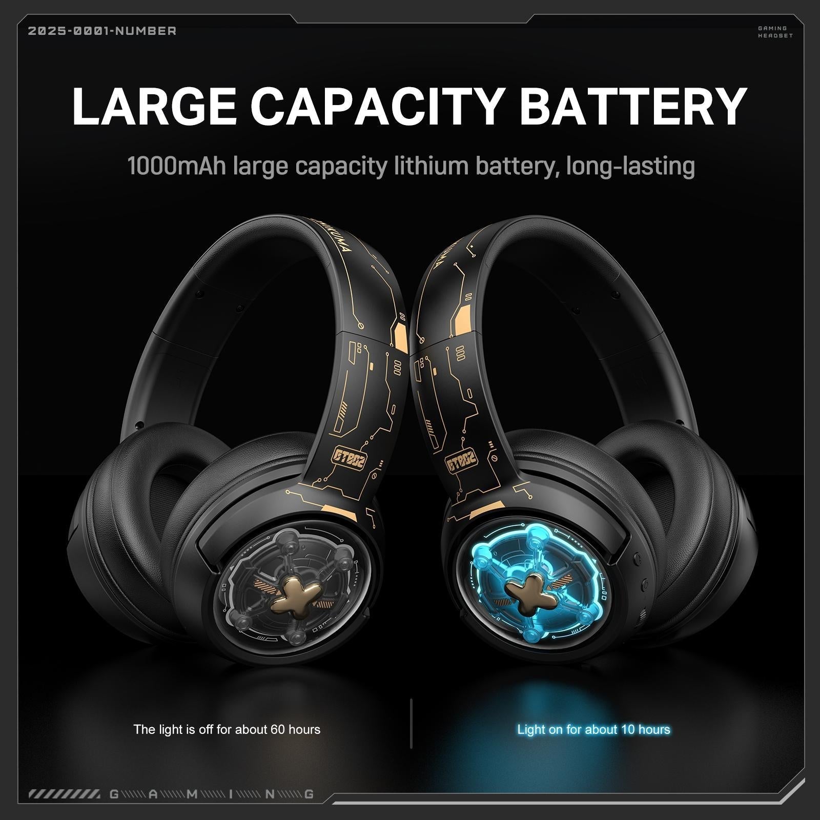 Wireless Gaming Headset Onikuma Gt802 - Black