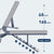 Versatile Laptop Docking Stand with Enhanced Cooling and Folding Design - Silver