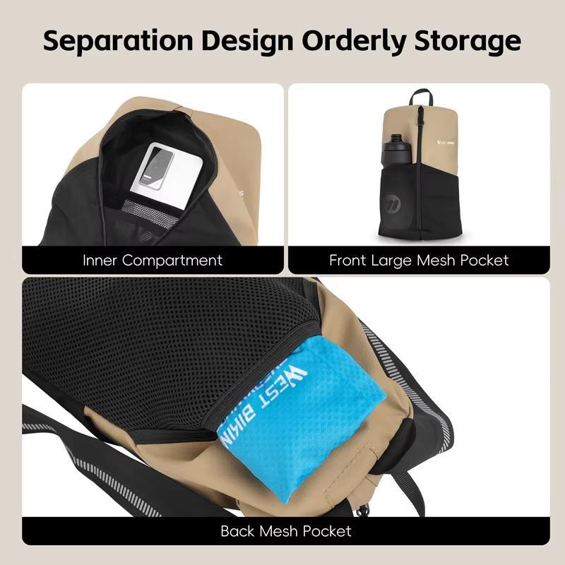 Lightweight Reflective Bike Backpack For Outdoor Riding - Black