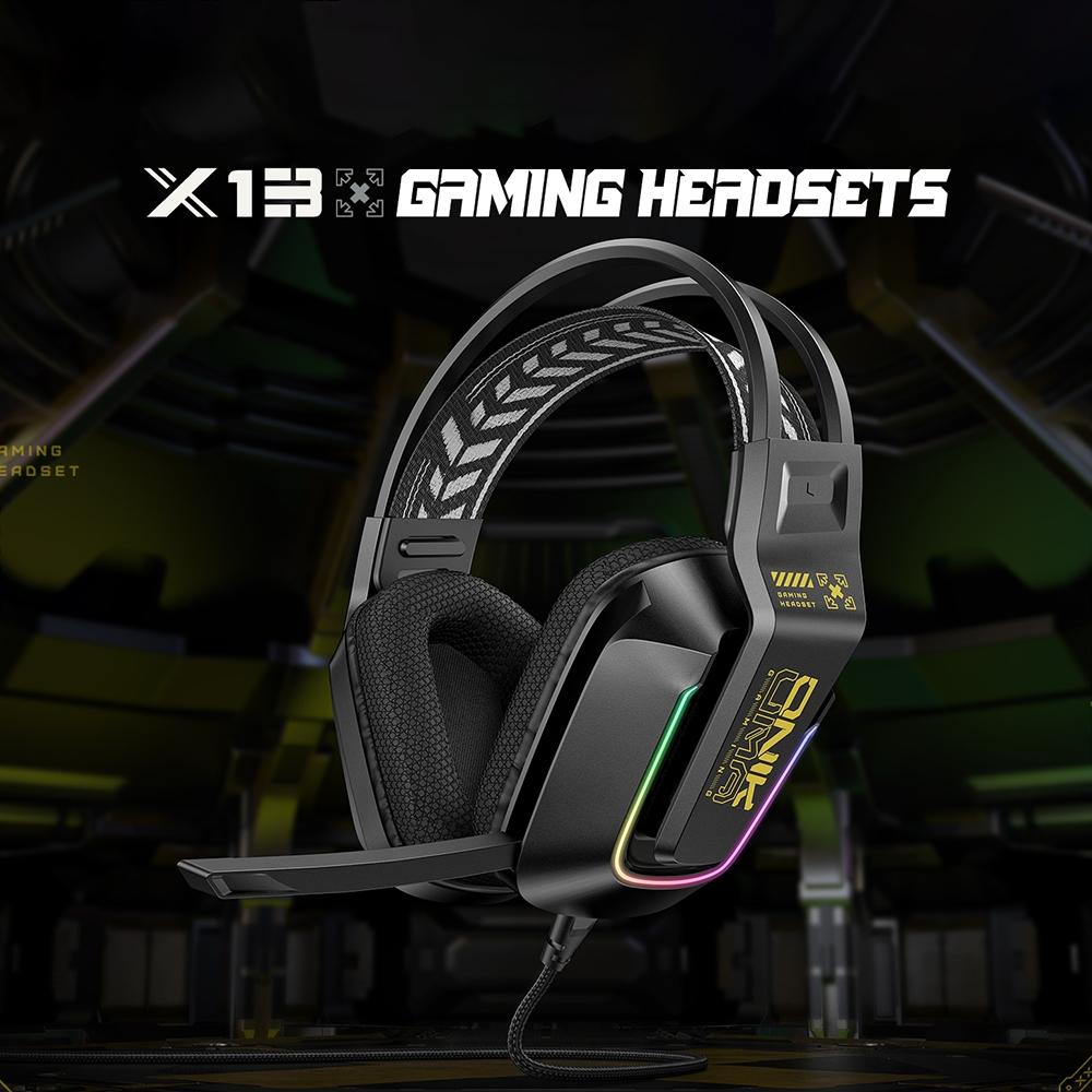Rgb Gaming Headset With Microphone 2.2M Length - Black