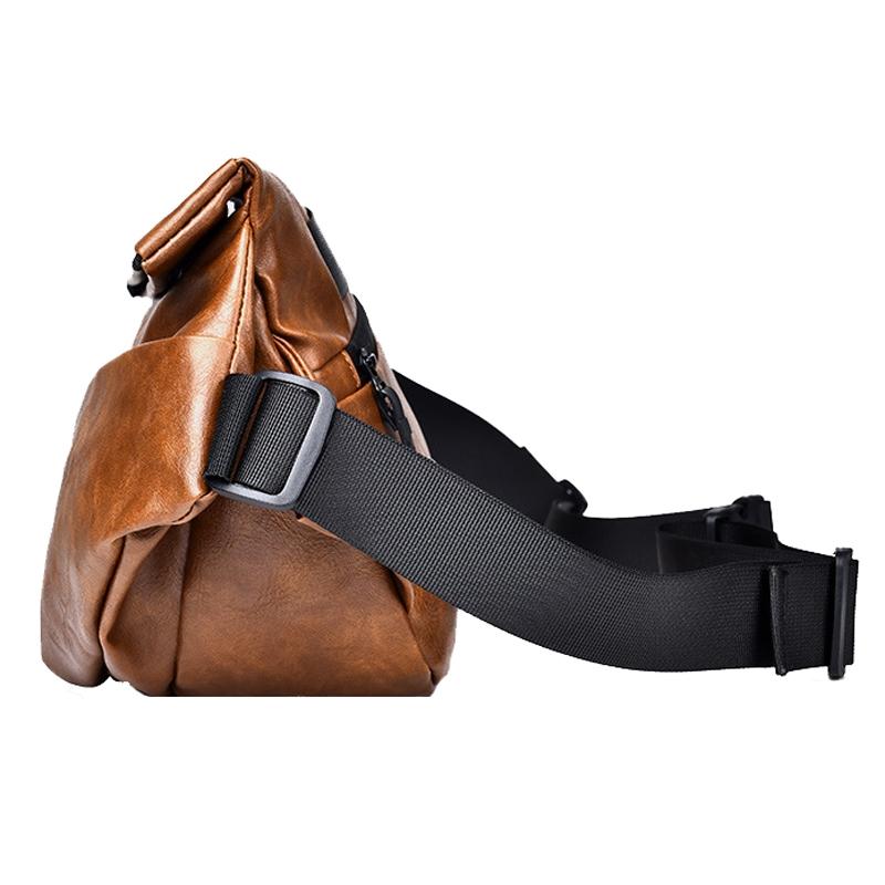 Compact Single Shoulder Crossbody Backpack For Men - Black