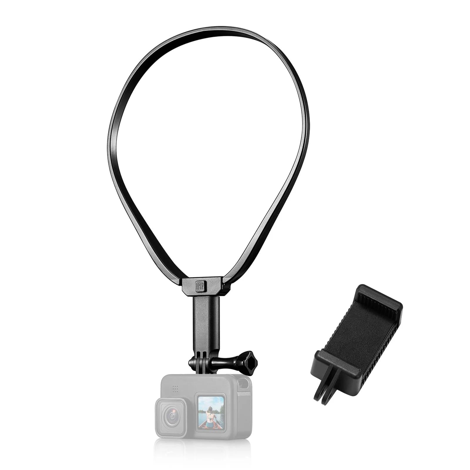 Neck Mount For Sports Camera And Cell Phone Vlogging