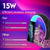 Wireless Charger With Alarm Clock & Bluetooth Speaker - Black
