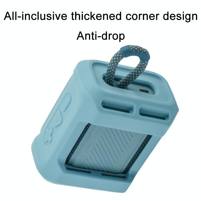 Portable Silicone Speaker Cover with Strap for Jbl Go3 - Red