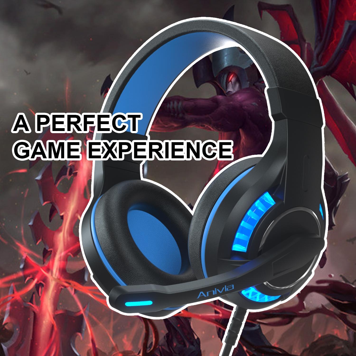 Adjustable Gaming Headset With Mic Black / Blue