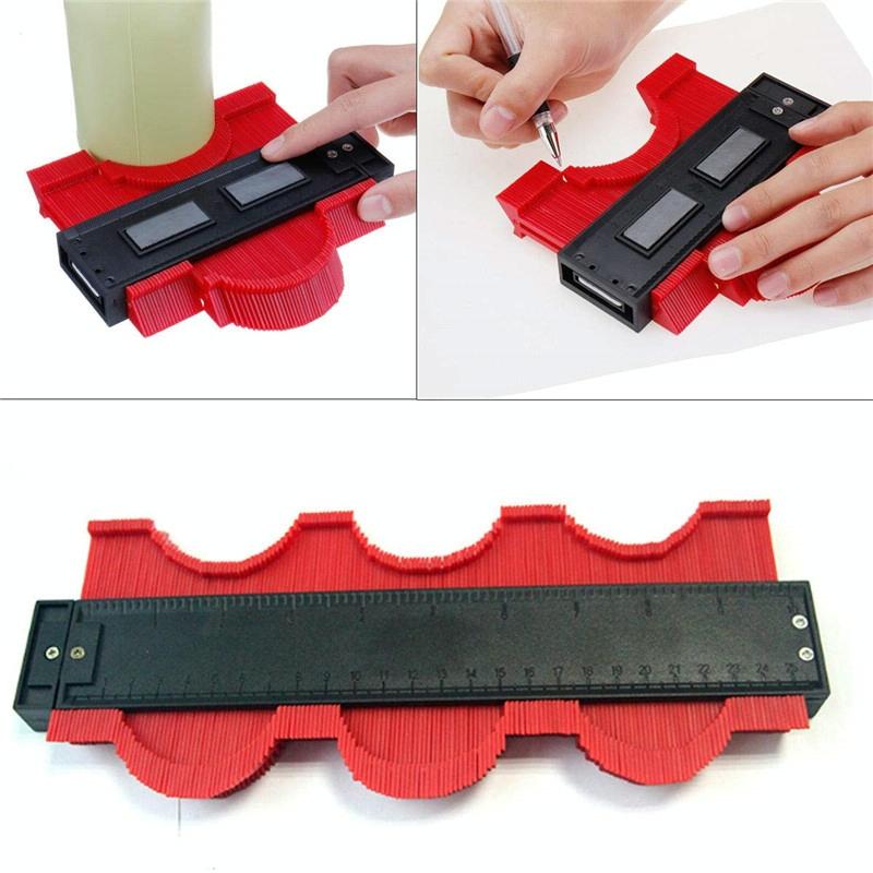 10-inch Woodworking Contour Arc Gauge Tool - Multifunctional - Red