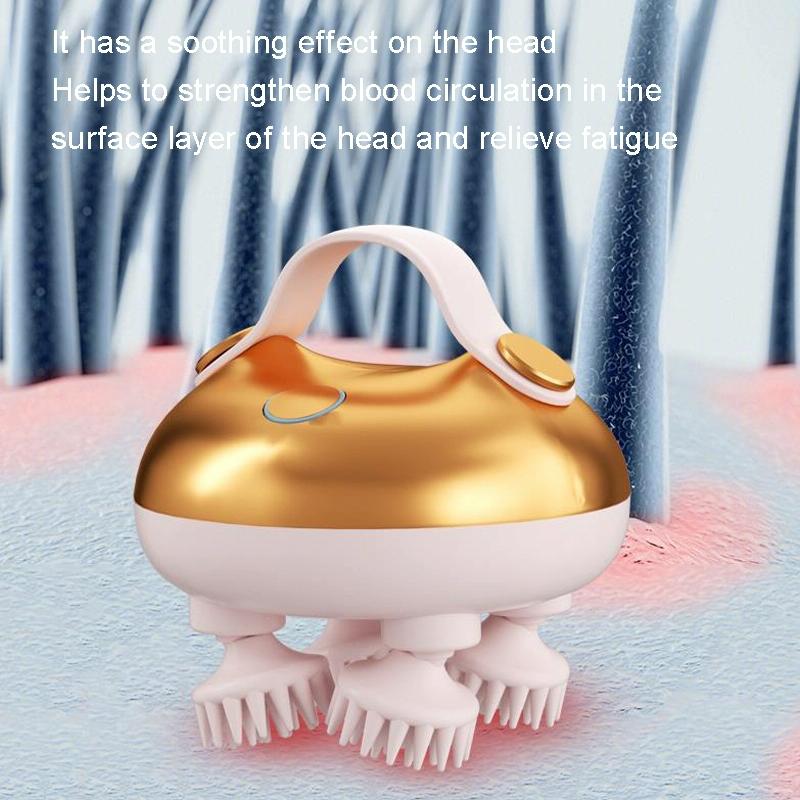 Wireless Smart Head Massager Kneading - Gold