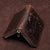 Dark Coffee Leather Passport / Card Holder - Rfid-protected