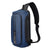 Waterproof Men Business Chest Bag With Usb Charging Port Anti Theft Shoulder Messenger Bag - Dark Blue