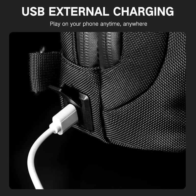 Waterproof Men Business Chest Bag With Usb Charging Port Anti Theft Shoulder Messenger Bag - Dark Blue