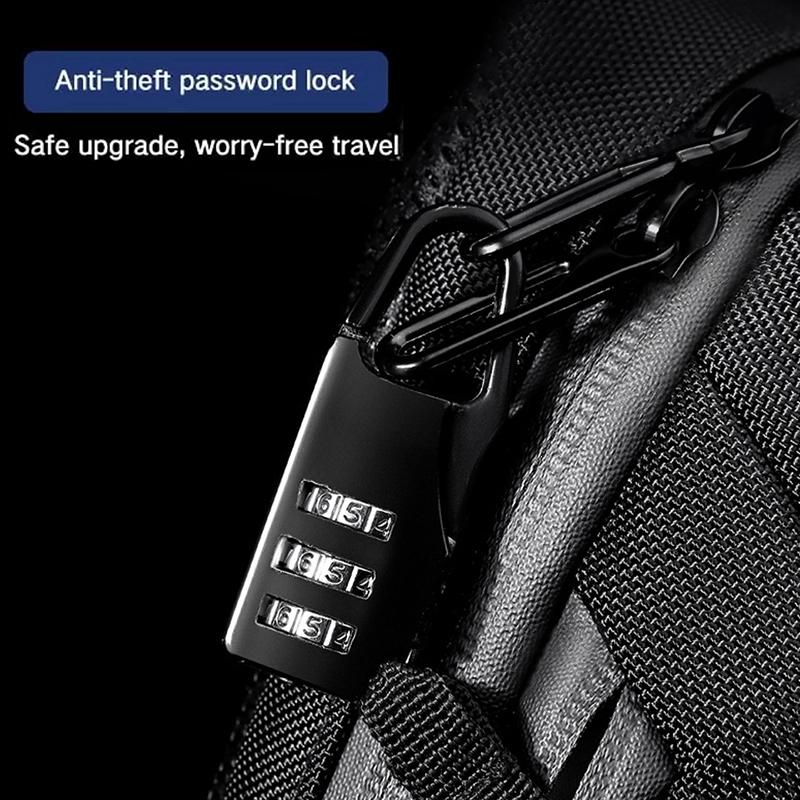 Waterproof Men Business Chest Bag With Usb Charging Port Anti Theft Shoulder Messenger Bag - Dark Blue