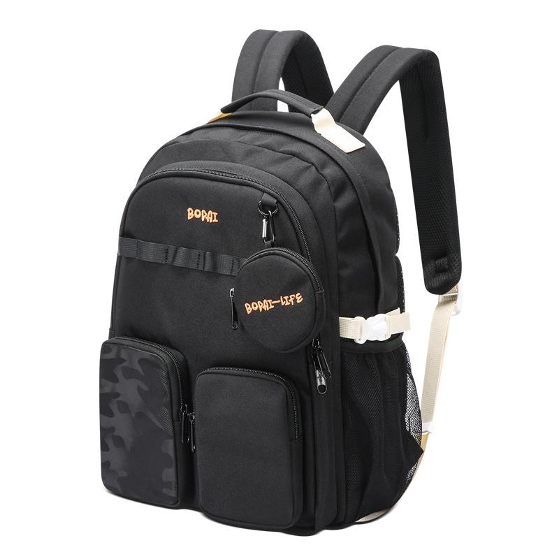Lightweight Canvas Backpack - Compact and Durable - Black 2