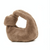 Plush Rabbit Fleece Tote with Knotted Handles - Olive Green