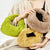 Plush Rabbit Fleece Tote with Knotted Handles - Olive Green