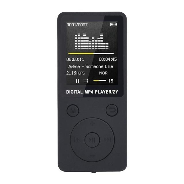 Portable Mp4 Music Player With Fm Radio &amp; Recording Black - Black No Memory