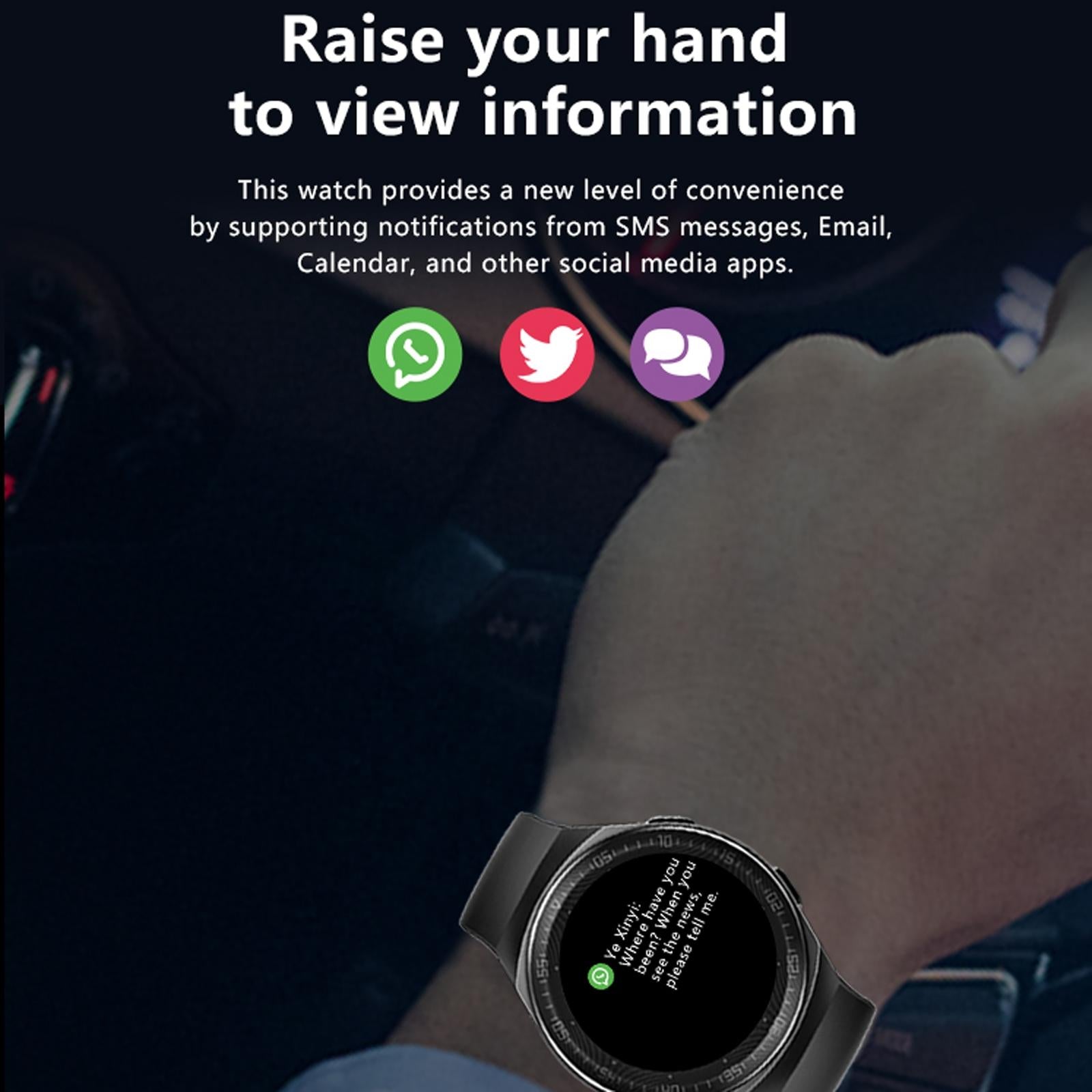 1.28 Inch Ip67 Waterproof Smart Watch With Bluetooth Call Sleep & Heart Rate Monitoring - Black