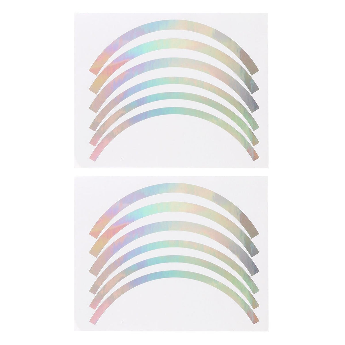 Blue Wheel Hub Sticker Set for Scooter / Bike / Electric Vehicle 2 Pcs - Silver Colorful