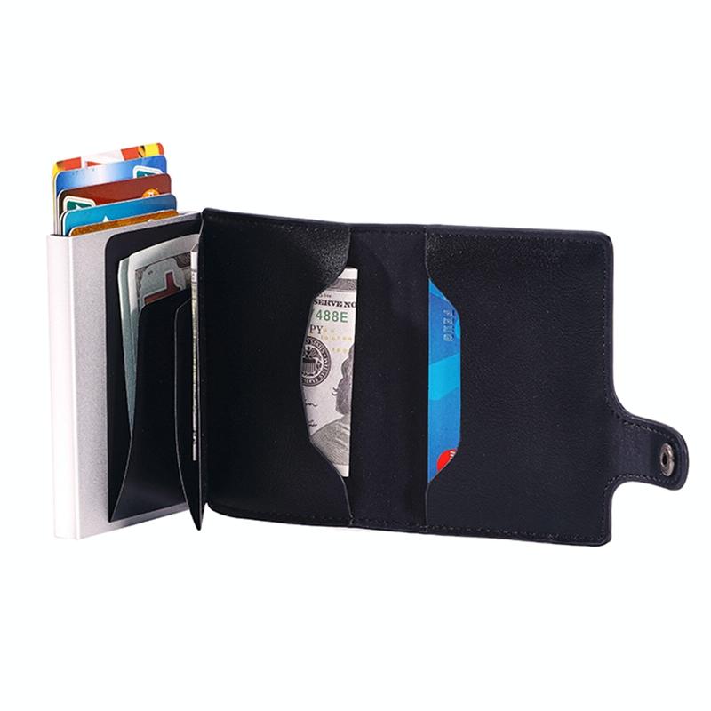 Crazy Horse Pu Card Bag - Anti Magnetic - Fy2405