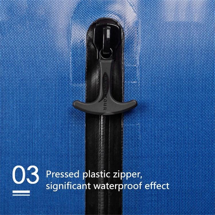 60L Waterproof Backpack For Swimming Diving Surfing Large Capacity Mountaineering Bag - Khaki