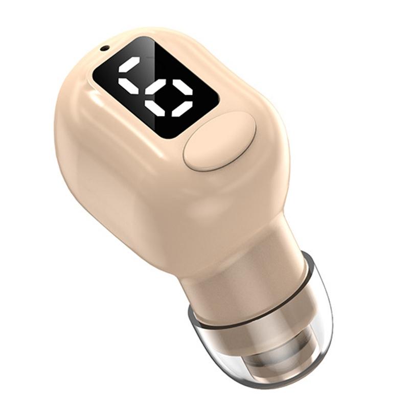 Mini Bluetooth Earphones with M5 Digital Display - Black