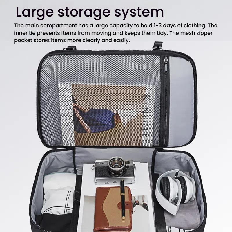 Large Capacity Men Backpack With Shoulder Strap Black