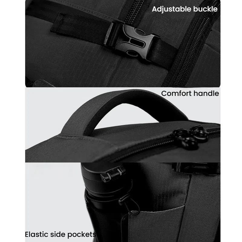 Large Capacity Men Backpack With Shoulder Strap Black