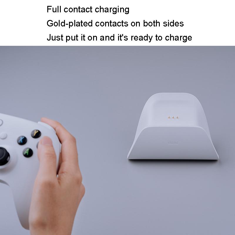 Wireless Gaming Controller + Charging Dock for Pc / Windows 10 / 11 / Steam Deck - 2.4g - White