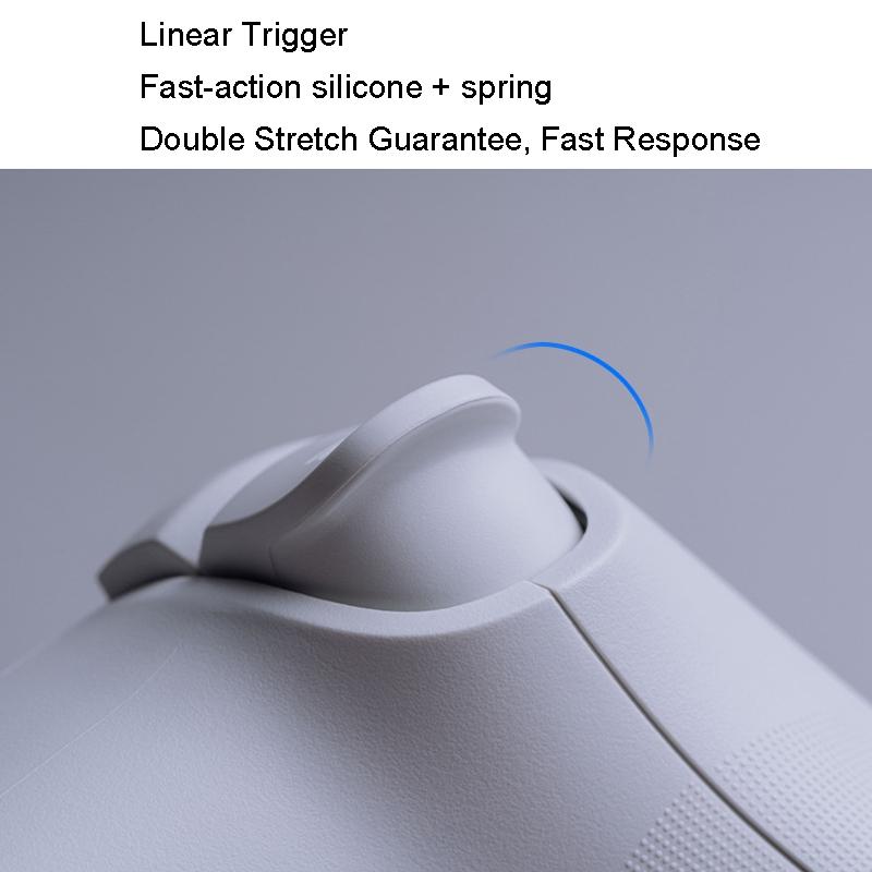 Wireless Gaming Controller + Charging Dock for Pc / Windows 10 / 11 / Steam Deck - 2.4g - White