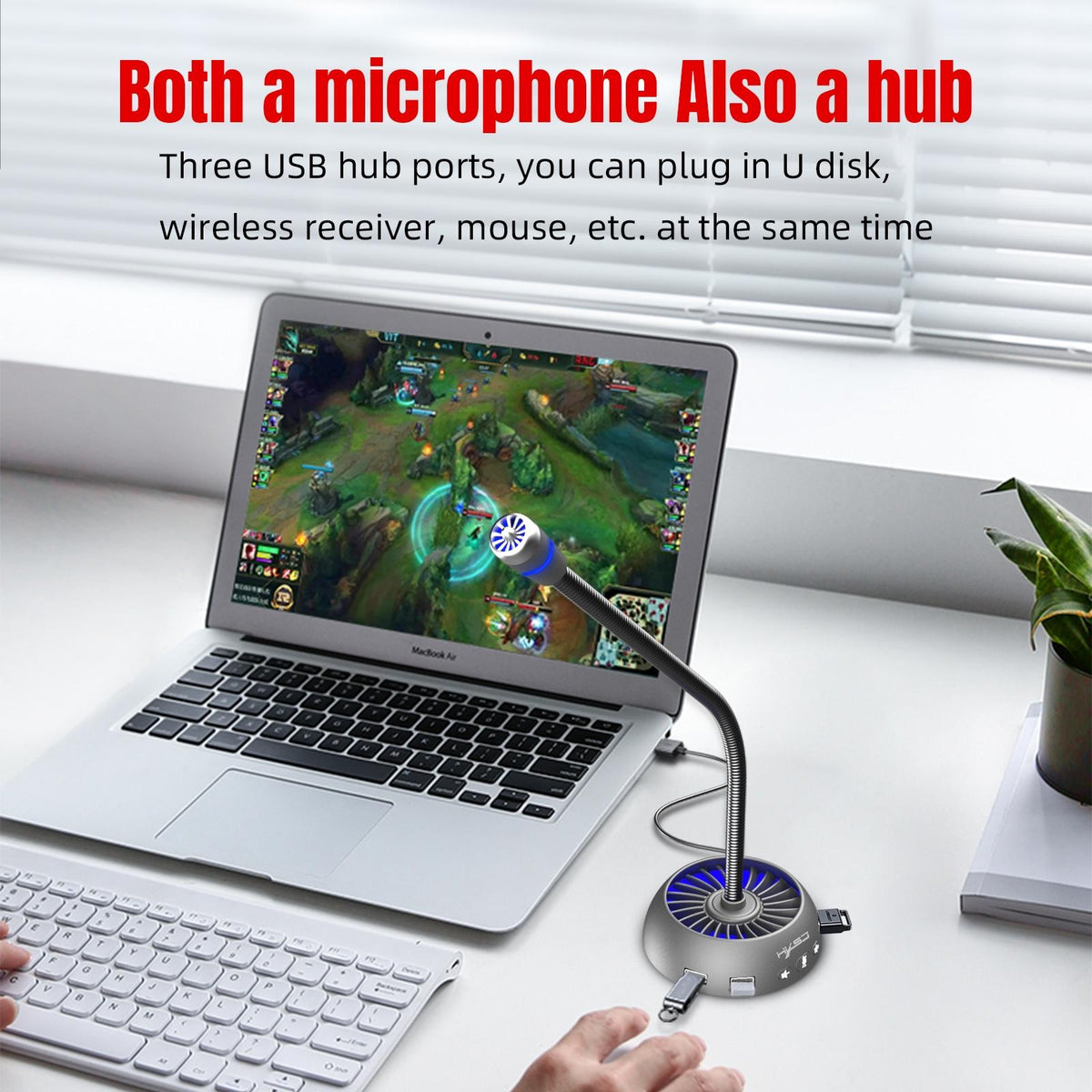 High-Quality Usb Noise-Cancelling Microphone - Black