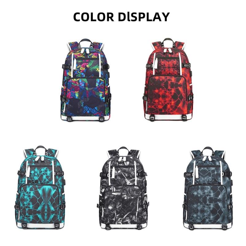 Student Waterproof Printed Backpack - Print Colour