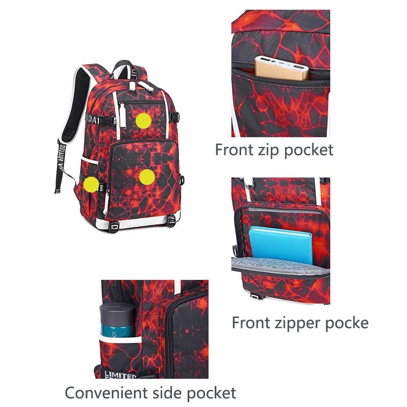 Student Waterproof Printed Backpack - Print Colour