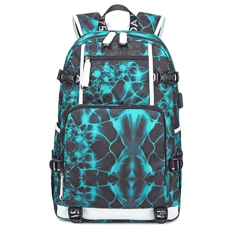 Student Waterproof Printed Backpack - Print Colour