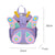 Girls' Butterfly Backpack - Compact and Colourful - Purple