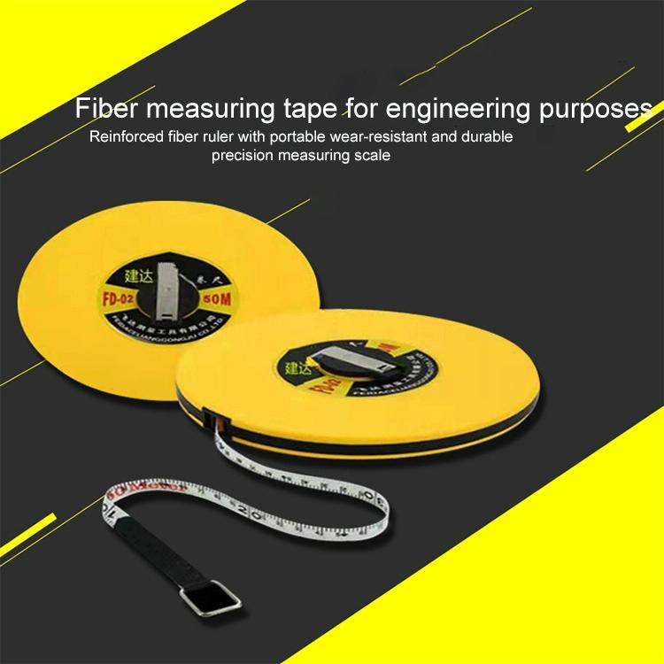 Hand-operated Soft Ruler for Construction Site Measurement - Fiber Leather Tape Measure - 30M